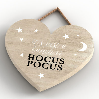 Its Just Hocus Pocus Wooden Heart Plaque