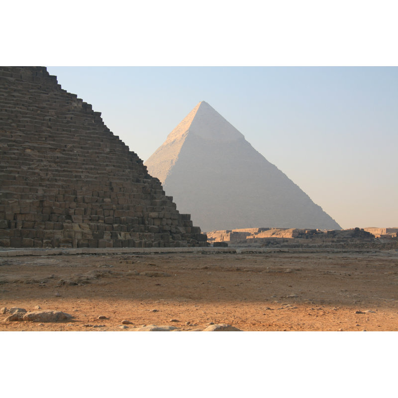 Giza Pyramids In Fog - Wrapped Canvas Print, 30cm H x 46cm W