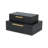 Lusan Rectangular Decorative Box Set - Black Faux Snakeskin-1678943985