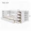 Lit de jour simple en bois blanc avec tablettes latérales et tiroirs, lit de rangement avec bureau multifonctionnel et station de charge pour la chambre à coucher