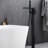 Single Handle Matte Black Bathtub Faucet - Hand Shower, , Corrosion Finish Waterfall Spout, Rust & Resistance