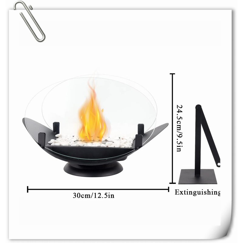 Tabletop Fire Tabletop Fireplace with Flame Guard