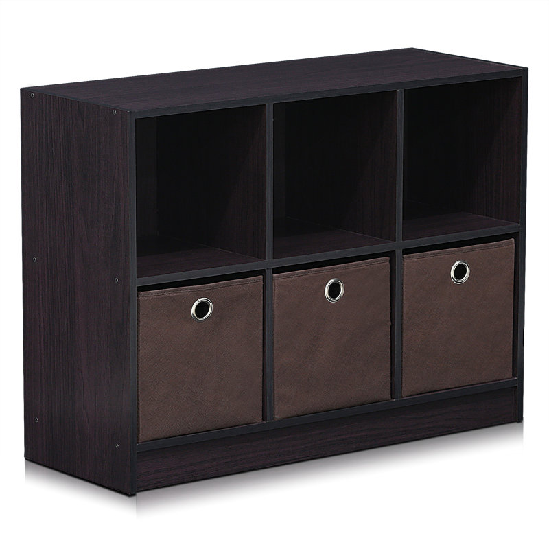 Storage Bookcase, Dark Walnut