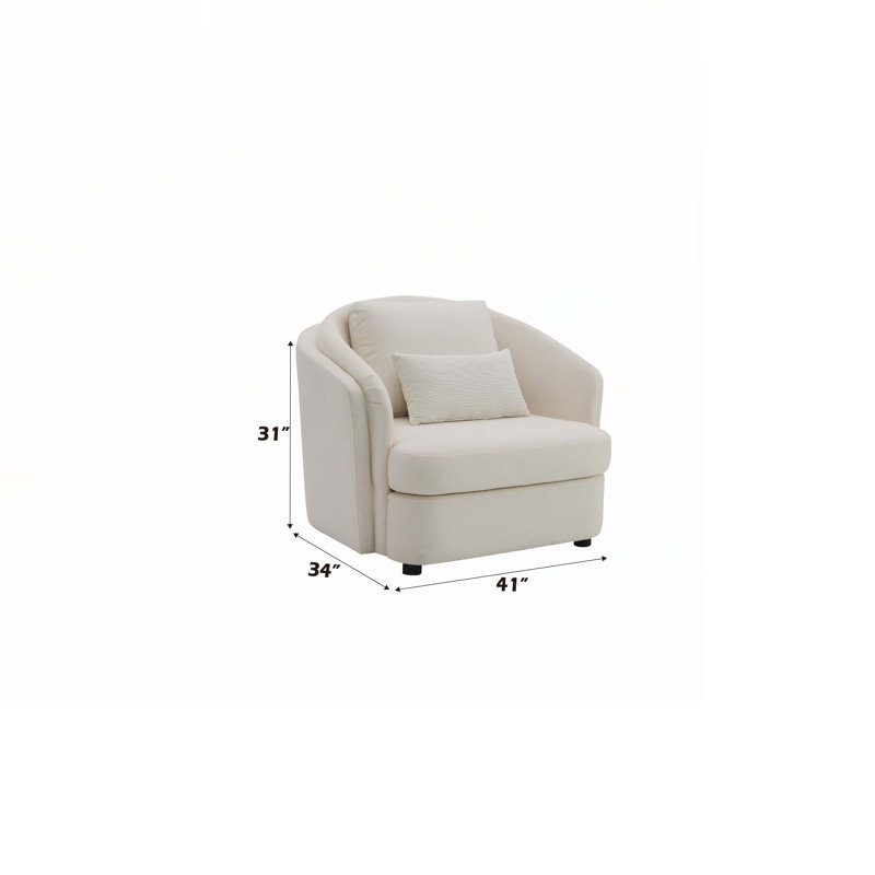 Fauteuil d'appoint en tissu de lin