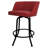Swivel Upholstered Counter Stool with Metal Frame-83238596