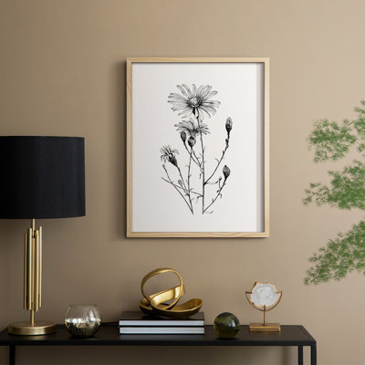 Vintage Floral Print CCXXIX Framed Print - Solid Wood