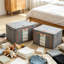 Hokku Designs, corbeille décorative en tissu, 2 paquets de bacs de rangement de vêtements avec cadre en métal pliable-488671969