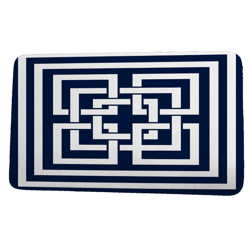 Tapis de bain Elise, l 17 po x L 24 po, Bleu marine