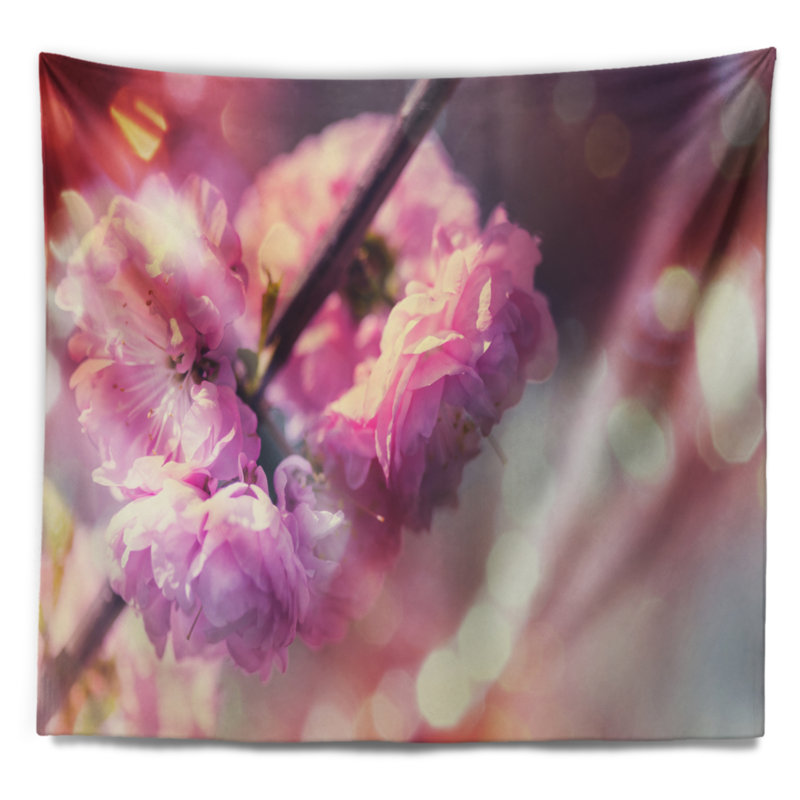 Tapisserie fleurs d’arbre floral magnifique, H 32 po x l 39 po