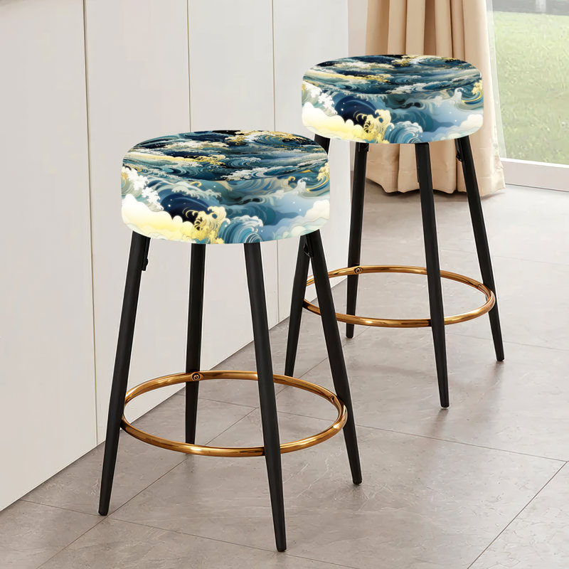 Ensemble de 2 tabourets de bar Hokusai