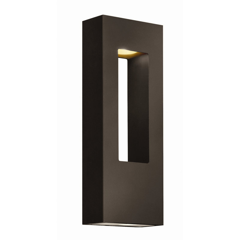 Atlantis 2 Light Outdoor Sconce, Bronze, 16" H x 2.75" W, LED