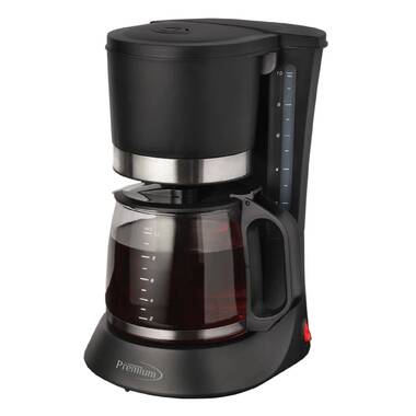 FixtureDisplays® 6-Cup Mini Switch Coffee Maker Black 6.3 X 7 X 11.41  inches 15668