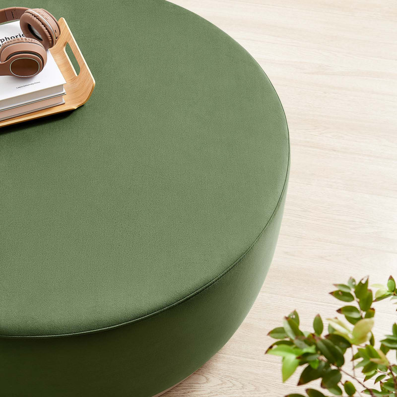 Modway Tilden Upholstered Ottoman, Moss Green Velvet