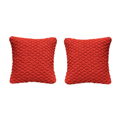 Geometric Cotton Blend Reversible Throw Pillow