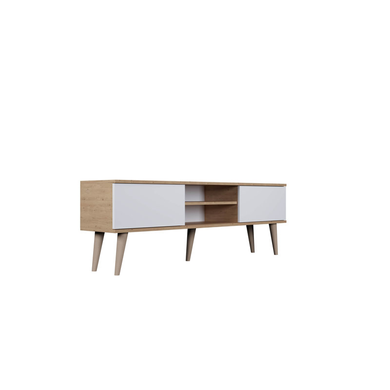 Kaylani TV Stand, 160cm W, Artisan Oak/White
