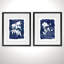 Indigo Botanical - ensemble de 2 cadres photo sur papier-28785829-70040696