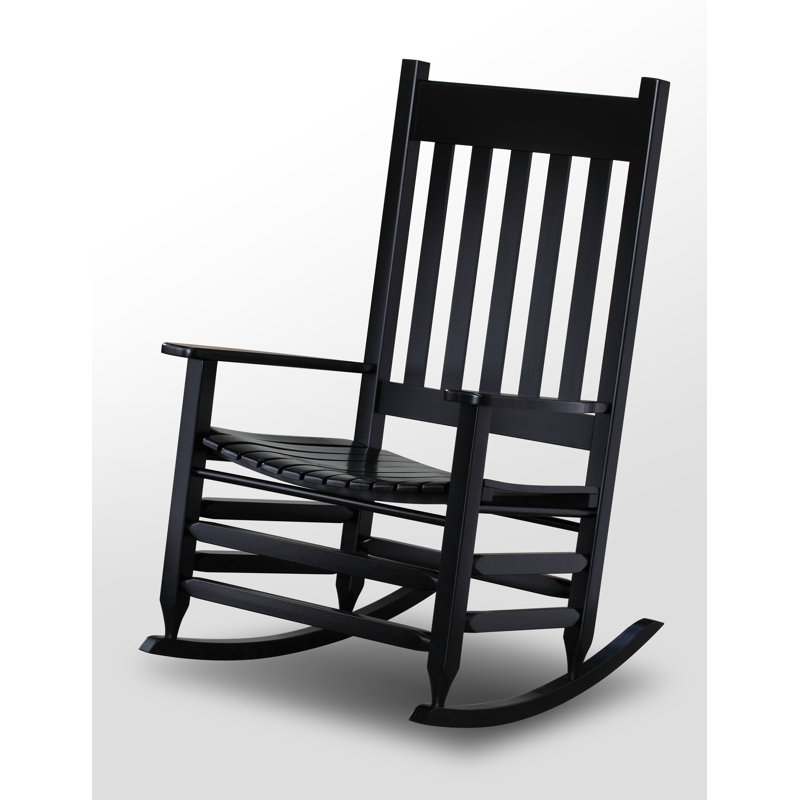 Chaise en bois massif avec coussins Plantation, Géant, Noir