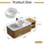 Ensemble de meuble-lavabo mural, lavabo de salle de bain flottant avec lavabo rond en céramique et armoire latérale, ensemble de meuble-lavabo texturé à ondulation d'eau pour les petits espaces, peu encombrant-129741588-129741590-129741591
