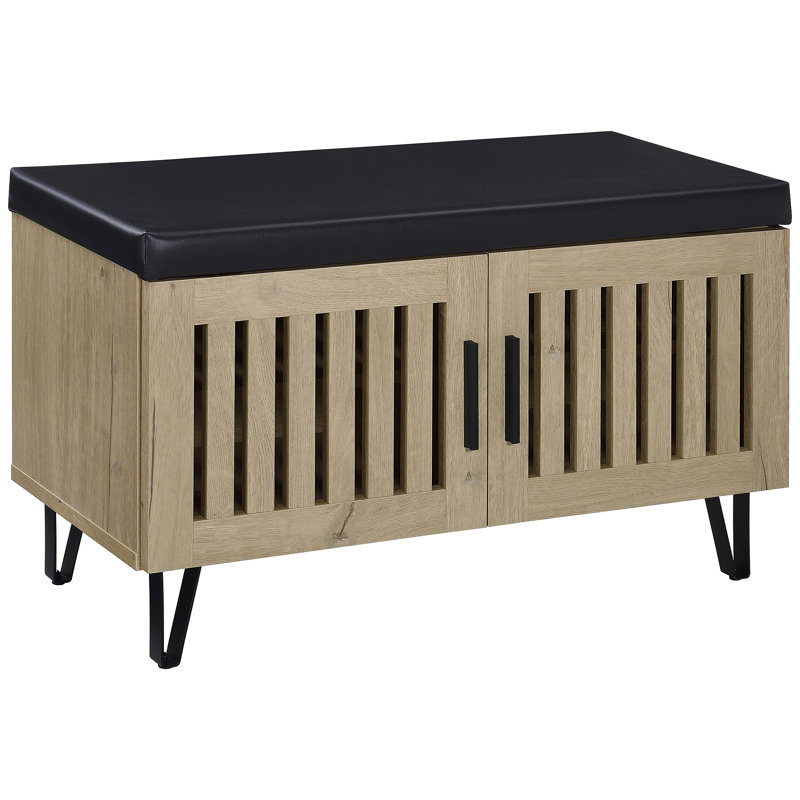 2-Door Storage Bench, White Oak