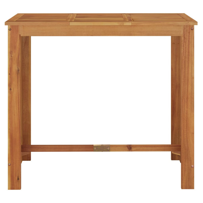 Damani Rectangular Acacia Solid Wood Outdoor Bar Table - 120 cm W 60 cm D