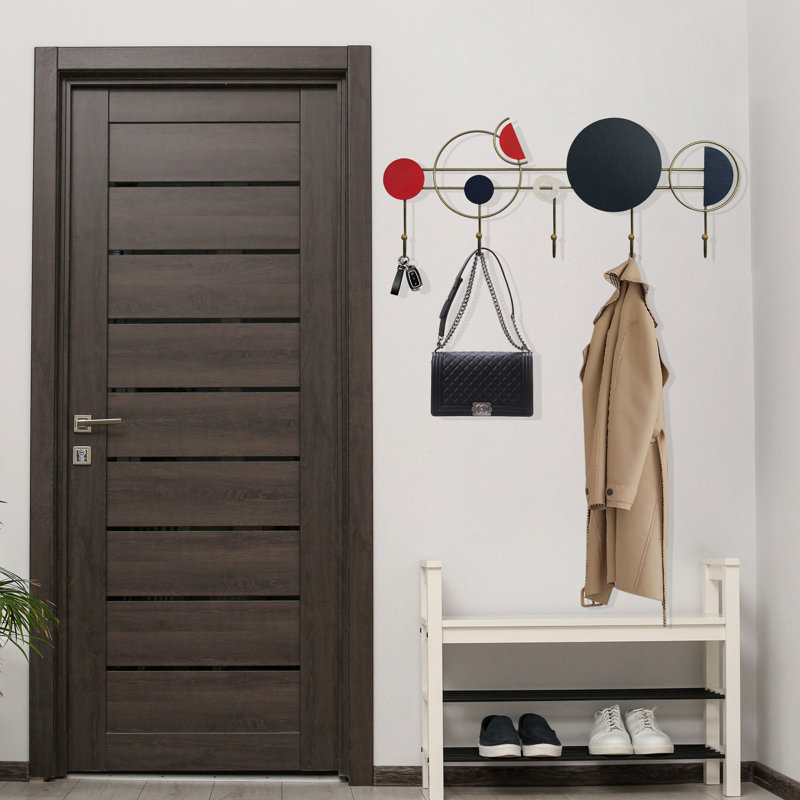 Crochet mural en métal durable, peint à la main, 23,6 po x 9,1 po | Fabrication 100% métal, épaisseur: 0,03 pouce | Idéal pour l'organisation et la décoration de la maison, design élégant et fonctionnel pour n'importe quelle pièce