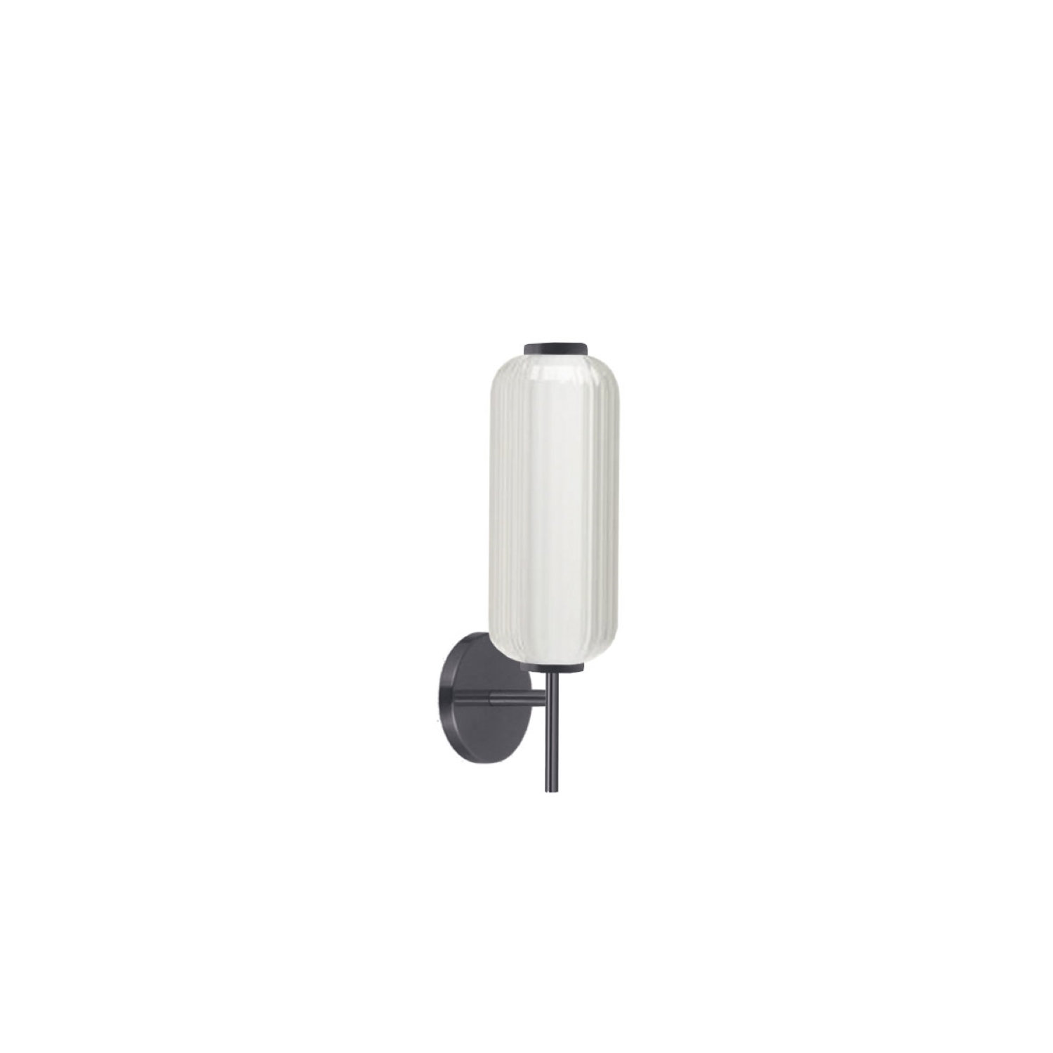 Calluna Single Light Dimmable LED Armed Sconce, Matte Black