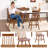  17.5"W Walnut Dining Chairs Set of 2, Farmhouse Solid Wood Windsor Kitchen Chairs-729460362-729460363