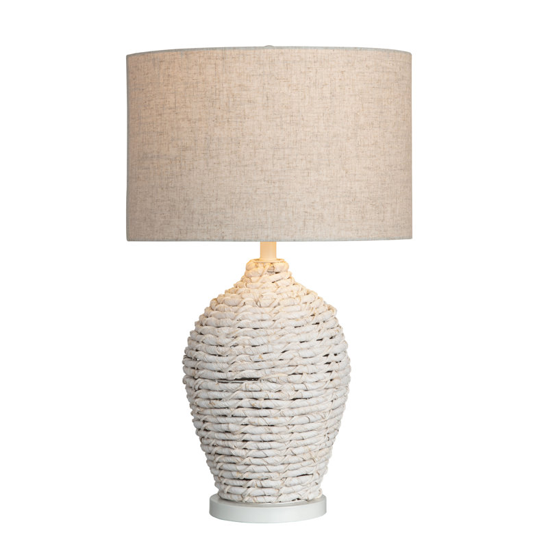 Lampe de table 29,5 "en métal avec abat-jour avoine