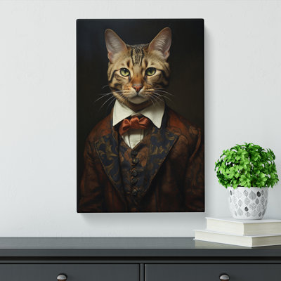 Bengal Cat In A Suit Painting No.4 - No Frame Print