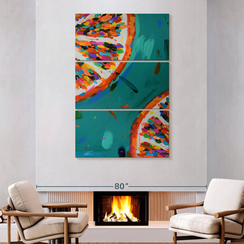 Yarlin Two Oranges, 74" H x 48" W