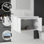 Meuble-lavabo flottant avec lavabo en céramique intégré et portes à fermeture en douceur-133668219