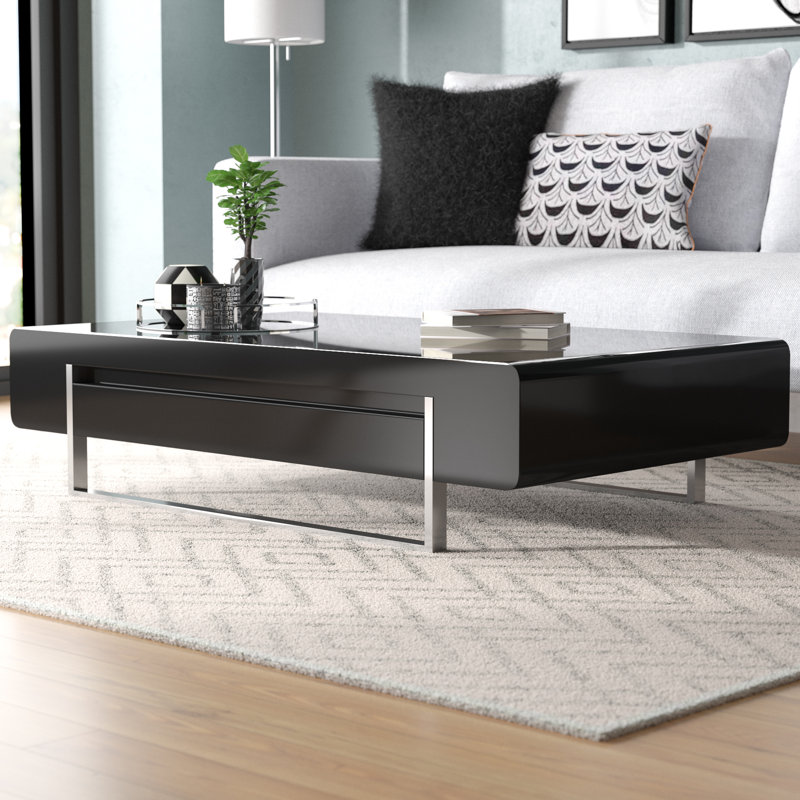 Gonsales Single Coffee Table, Black Oak