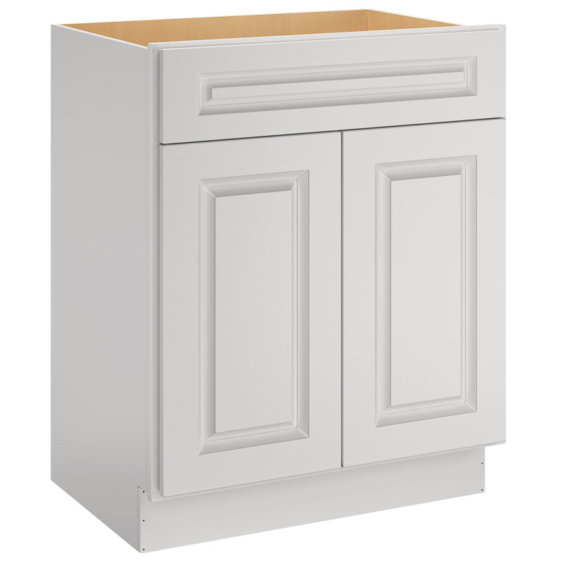 Base de meuble-lavabo simple 27 po seulement, Style traditionnel colombe