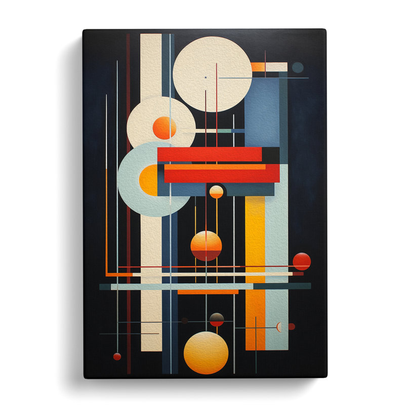 Bauhaus Art Deco Art No.2 - Wrapped Canvas, 60cm H x 40cm W x 3cm D