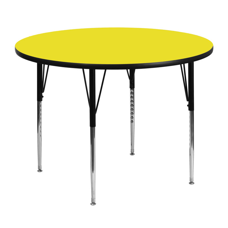 Table d'activité 42 po Goddard, Jaune, H 25,25 po x l 48 po x P 48 po