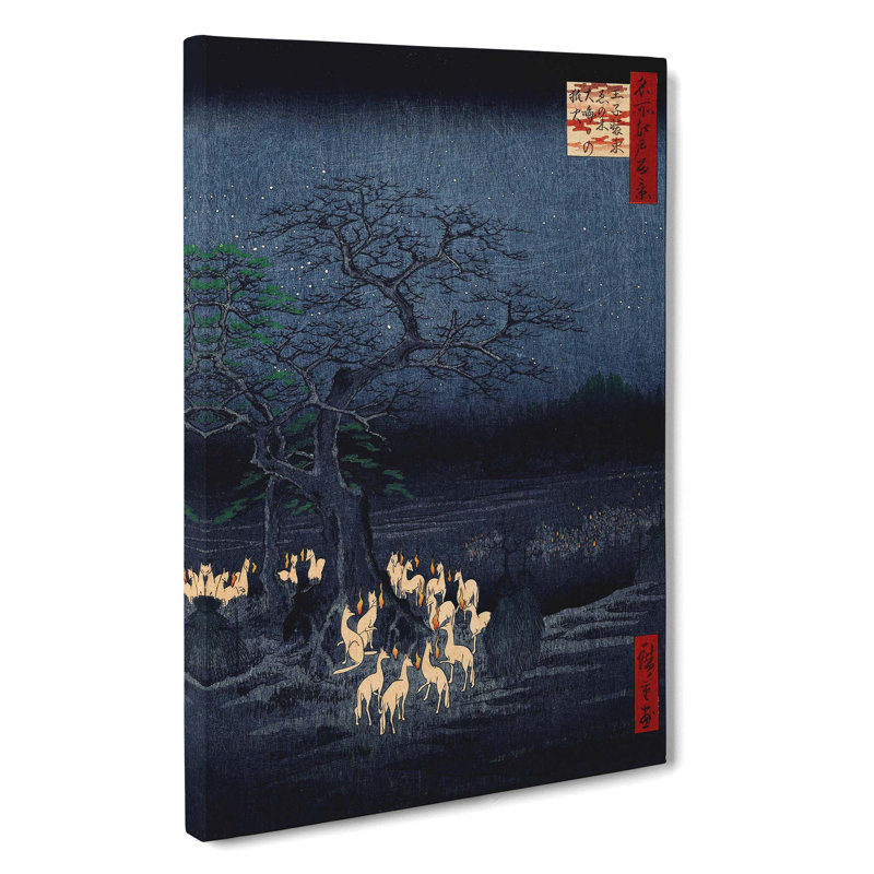 New Years Eve Foxfires by Utagawa Hiroshige - Wrapped Canvas, 60cm H x 40cm W x 3cm D