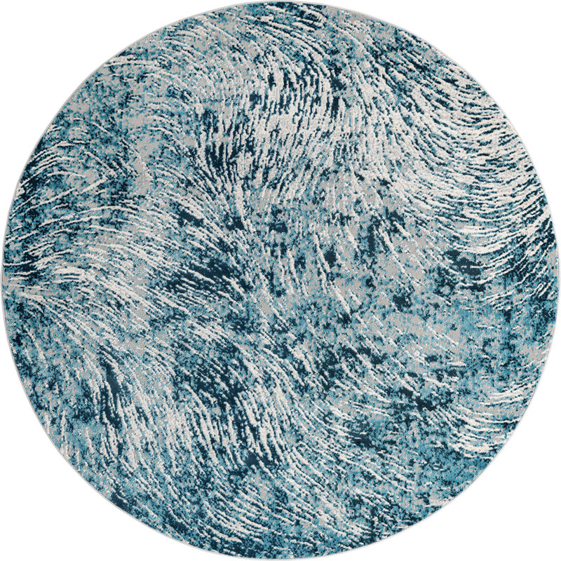 Abstract Indoor Rug, Round 4'