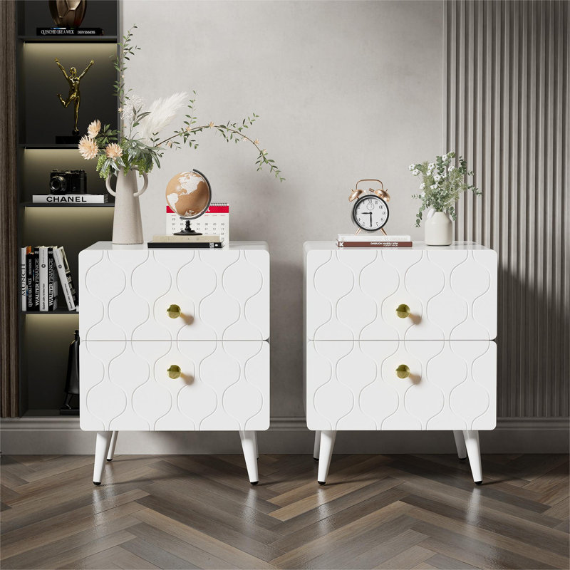 Jakayla 39.5cm W Manufactured Wood Bedside Table
