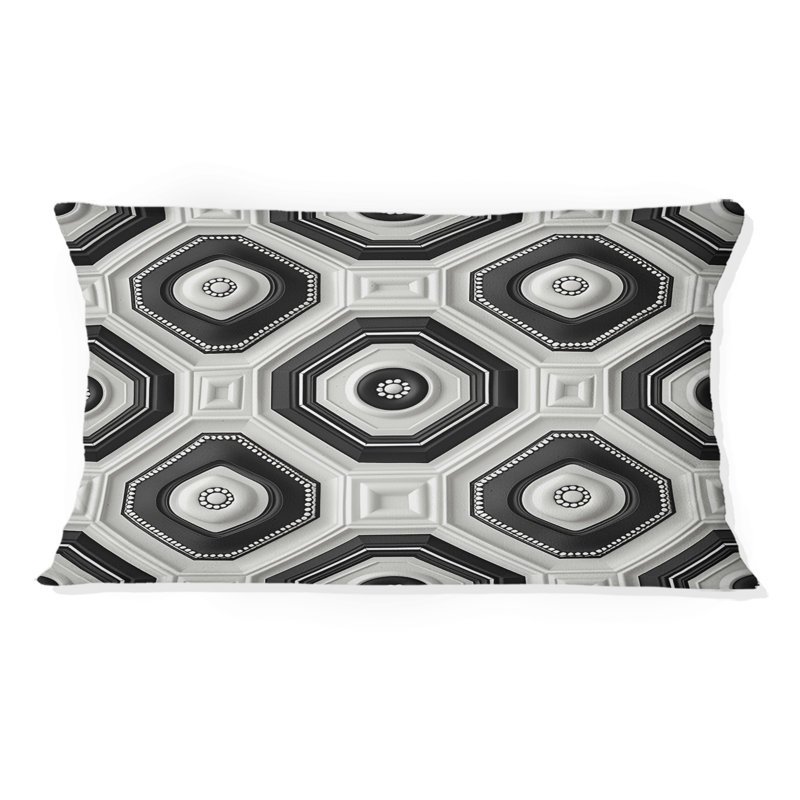 Coussin lombaire blanc Modern Octagon I - Modern