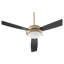 Ventilateur d'éclairage à 3 pales 60 po EXPO - laiton vieilli