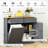 Ariyonna Solid Wood Top Kitchen Cart
