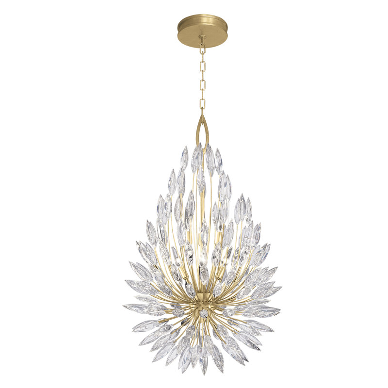 Lustre sphérique spoutnik à 7 lumières Lily Buds, Or