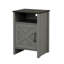 Table d'appoint 16 pouces avec porte de grange et tablette ouverte Arno