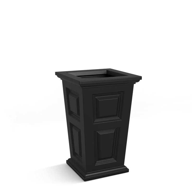 Siriana Self-Watering Resin Pot Planter , Black