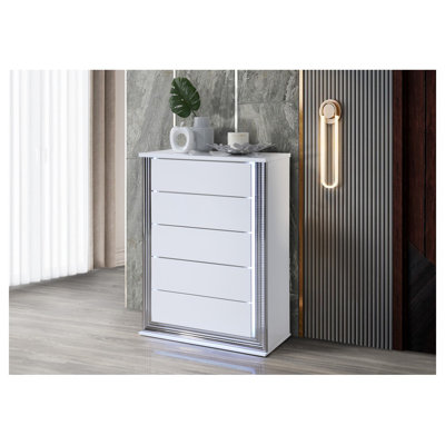 Commode lisse de lune avec DEL