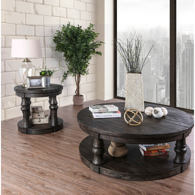 2 - Piece Living Room Table Set, Antique Gray