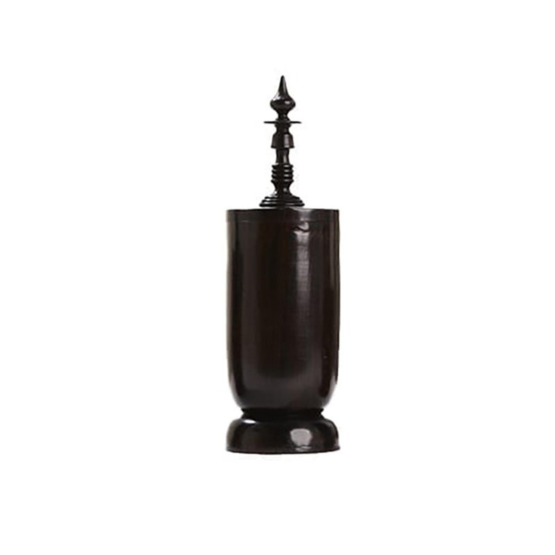 Ebony Wood Collection Wood Jar, 9.5"