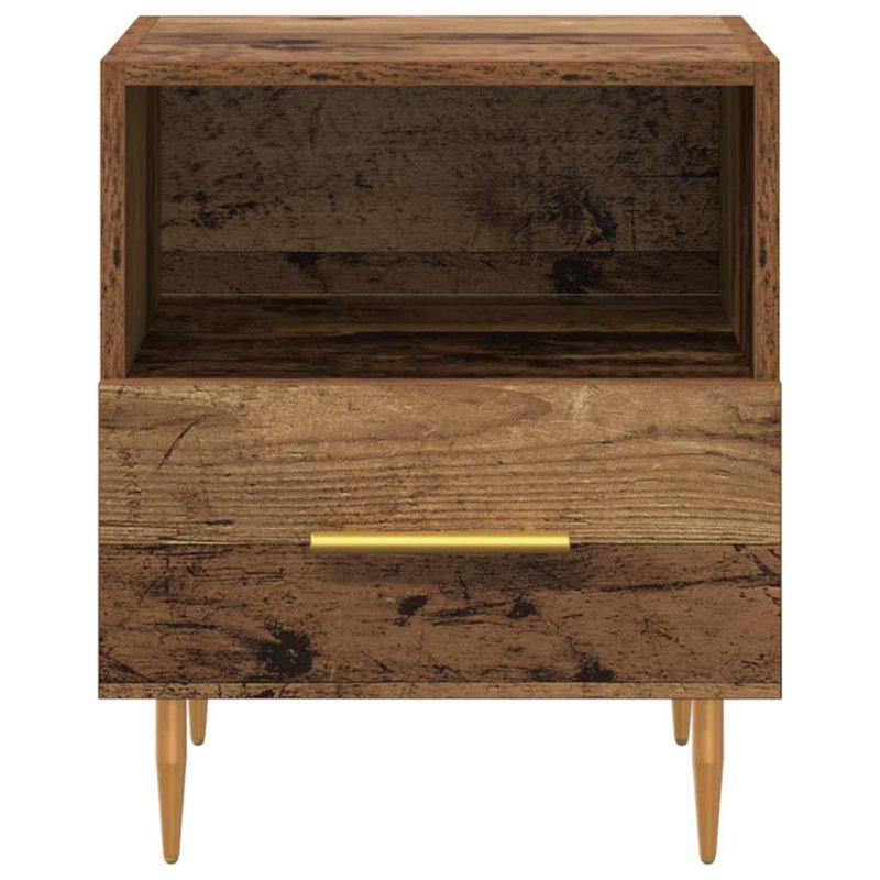 40cm W Manufactured Wood Bedside Table, Dark Brown