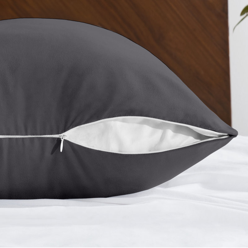 Microfiber Body Pillowcase - Zipper Closure, Forged Iron Gray