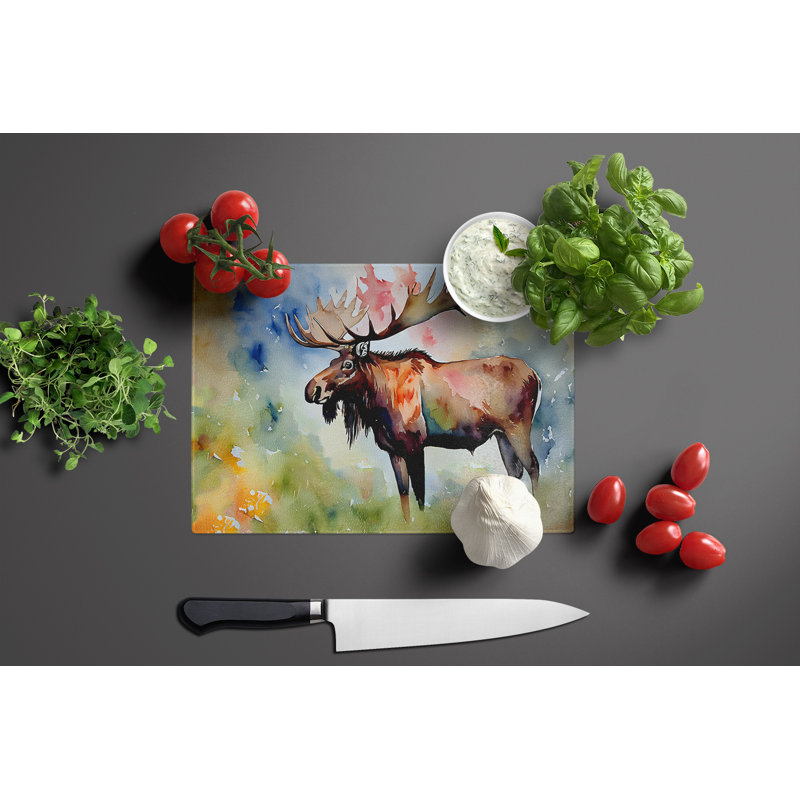 Moose Glass Cutting Board Large